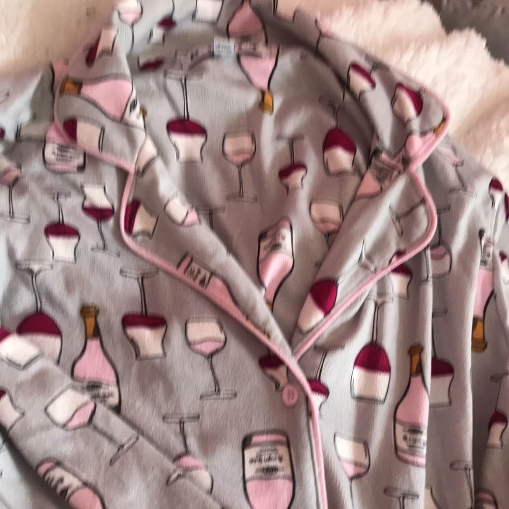 Long sleeve wine PJ set! NWOT!